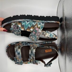 Colorful Patterned missoni sandals